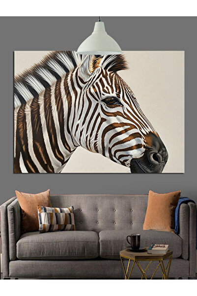 KanvasSepeti Close-up of Zebra High quality oil painting Με υφή Canvas Canvas...