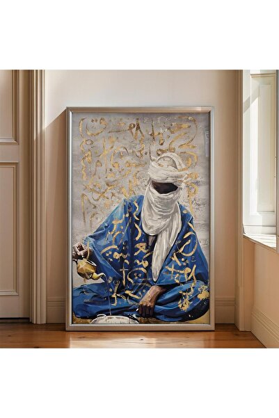 4gdran Heritage art design canvas painting with a black hollow frame