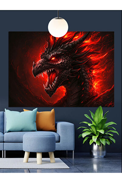 KanvasSepeti Furious Red Pictură în ulei de înaltă calitate texturat Canvas C...