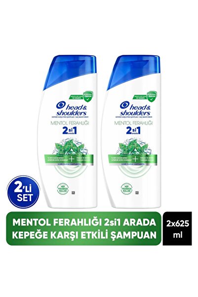 Head&Shoulders 2'si 1 Arada Mentol Ferahlığı Kepek Karşıtı Şampuan 625ml x 2 Adet