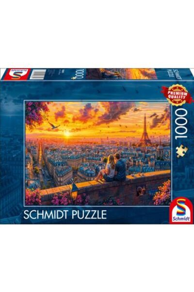 Schmidt Puzzle Schmidt: Soapte pe acoperisurile Parisului, 1000 piese