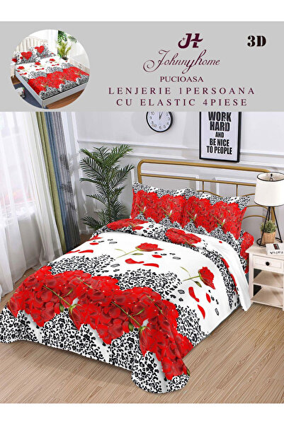 FIONNA.RO Satin Cotton Underwear 1 Person 3D - Hearts Made of Red Petals