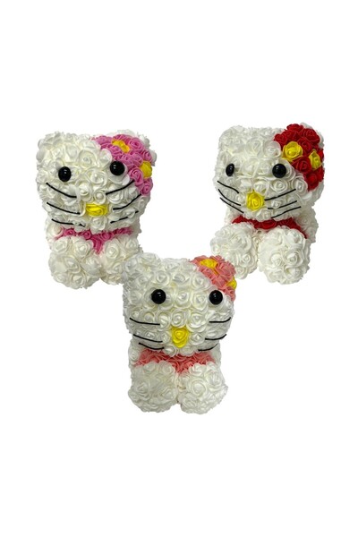 OEM Aranjament floral din săpun în formă de Hello Kitty, 30 cm
