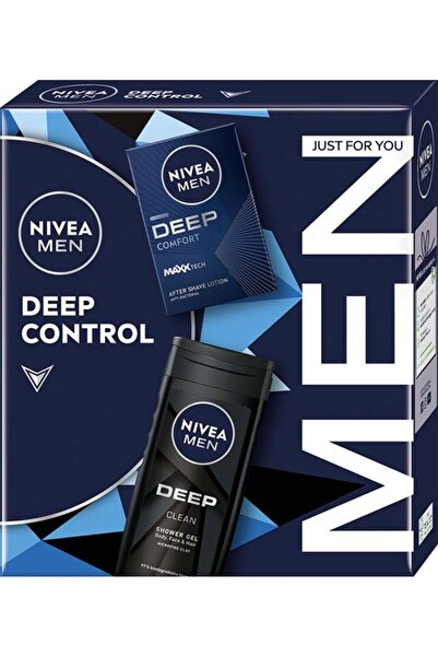NIVEA Set: MEN Deep Shower Gel 250 ml + MEN Deep Aftershave Lotion 100 ml
