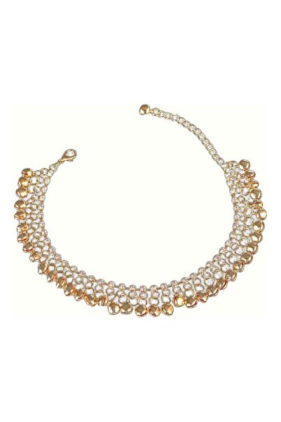 Generic Rhinestone Bell Tassel Anklet Foot Chain Bracelet