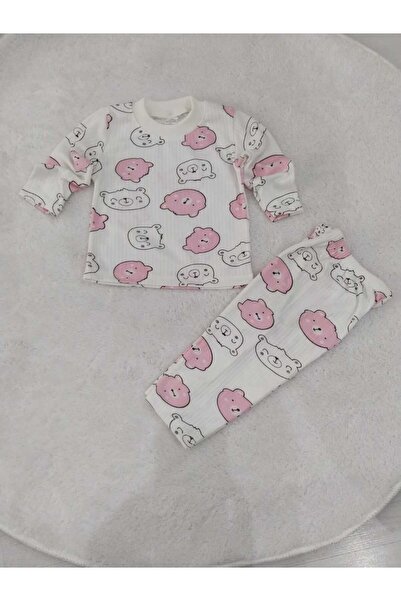 Store Reported Pink Cute Teddy Bear Baby Girl Pajama Set Newborn