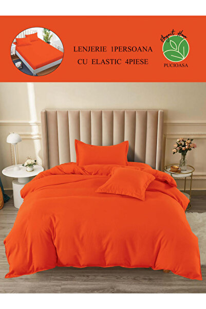 FIONNA.RO Finet Bed Linen With Elastic 1 Person UNI - Orange