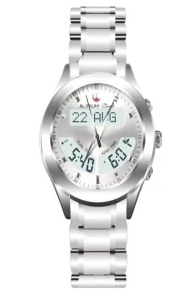 al salah ساعة إسلامية ذكية مع تنبيهات لأوقات الصلاة وتذكير بالأذان ووقت مزدوج...