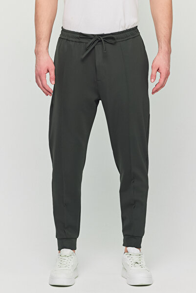 YXC Trend Maker Men's Slim Fit Elastic Waist Drawstring Zipper Lycra Comfortable Jogger Pants