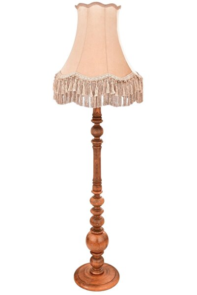 Avonni ML-9145-1E Ceviz Boyalı Masa Lambası E27 Ahşap Kumaş 35cm