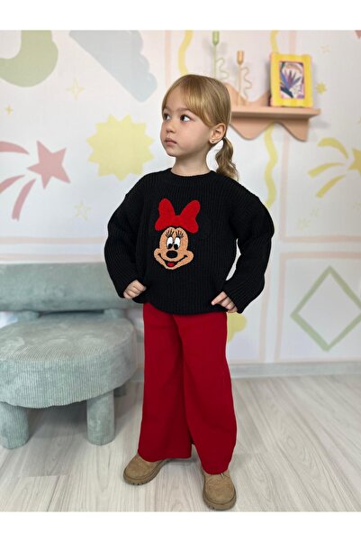 YİGİT BUTİK Character Patterned Knitwear Girl's Set