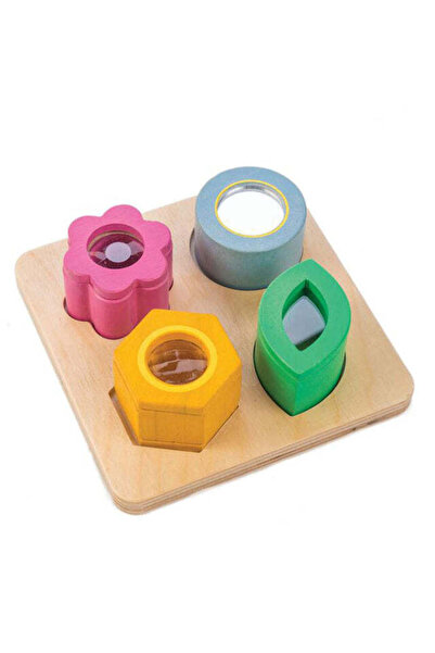 Tender Leaf Toys Tabla senzoriala cu efecte vizuale, din lemn premium - Audio Sensory Tray - 5 piese - Tender Leaf