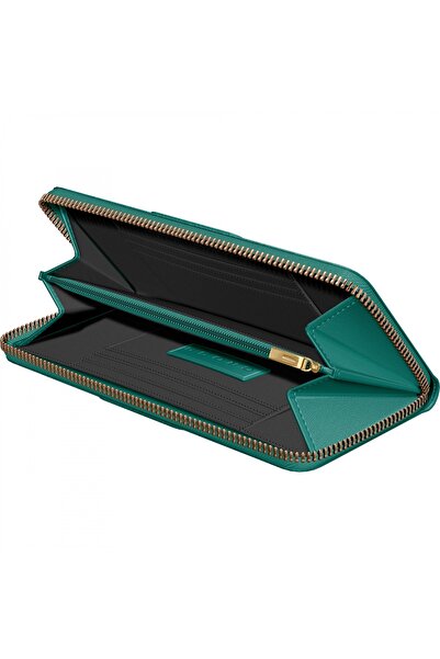 Cross Leather Origami Turquoise Women's wallet, leather, turquoise, 18 x 9.5 x 2 cm