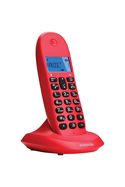 Motorola DECT C1001LB+ Cordless Landline Phone, Cherry