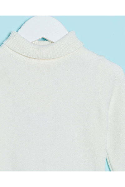 REDTAG Infant Girls White High Neck Pullover