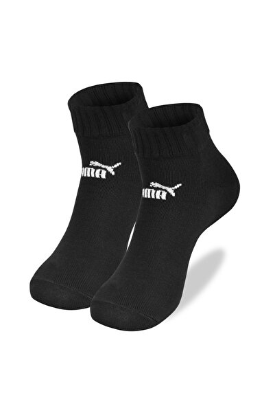 Puma Men's 3/4 Cotton Socks, Puma, Logo, Black, set of 6 pairs.