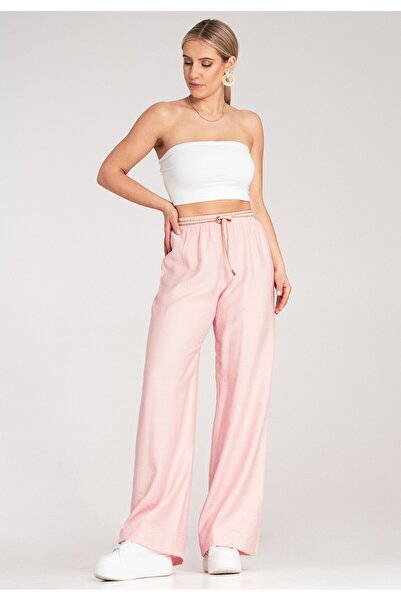 Figl Women's flowy pants - Women's summer pants - Pink pants M1149 size S/M