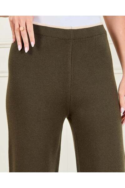 REDTAG Women Olive Knitted Trousers