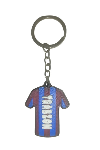 onyyapim Bordo Blue Colored Jersey Figure with Trabzon and 61 Written on It, Gift Bag Ornament, Keychain