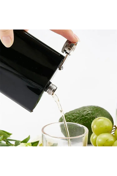 zola Metal pocket bottle, for strength, 240 ml, 13.5 x 8.5 x 1.5 cm, black