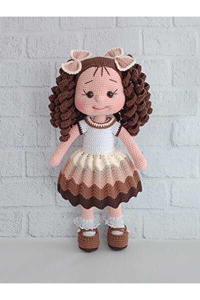 OYUNCAKPARK Çikolata Düşü Kıvırcık Saçlı Karnaval Bebek Amigurumi Organik Oyu...