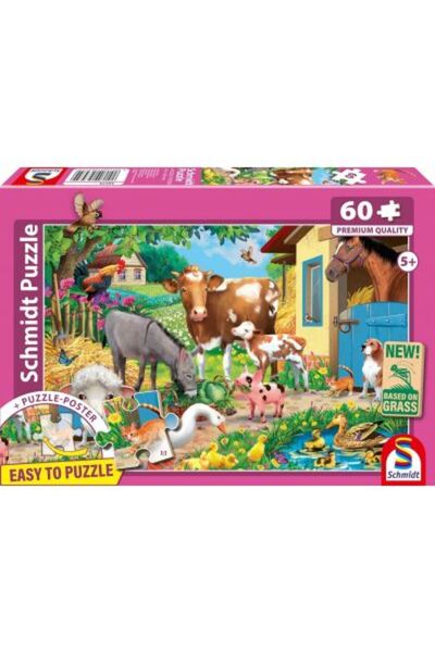Schmidt Puzzle Schmidt: Animale de ferma, 60 piese