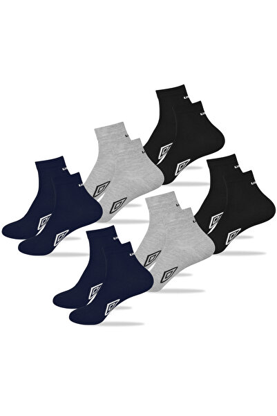 UMBRO Men's Quarter Cotton Socks, Umbro, Logo, Multicolor, set of 6 pairs