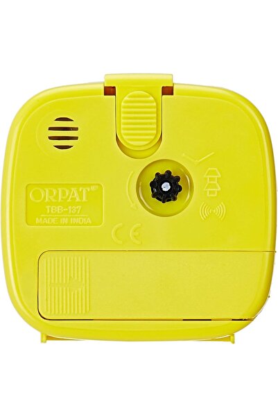Orpat Beep Alarm Clock – Yellow – Small (7.18 x 3.3 x 6.8 cm) – Analog – Battery Operated