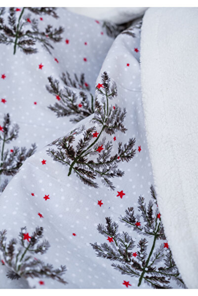 Monolisse Flannel Sherpa Lace Blanket Double Size Red 200X230Cm