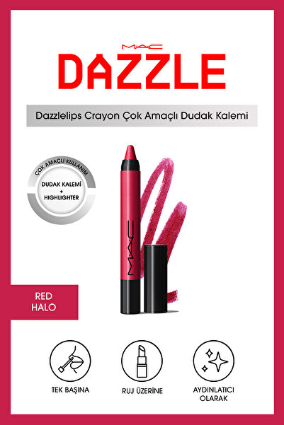 M.A.C Dazzlelip Crayon Işıltılı Dudak Kalemi - Red Halo