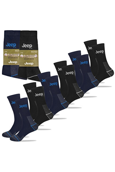 Jeep Men's Cotton Socks, Jeep, Logo, Multicolor, set of 6 pairs