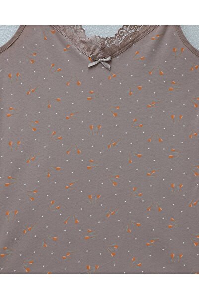 Modamorfo Floral Patterned Lace Strap Tank Top -G.Kurusu