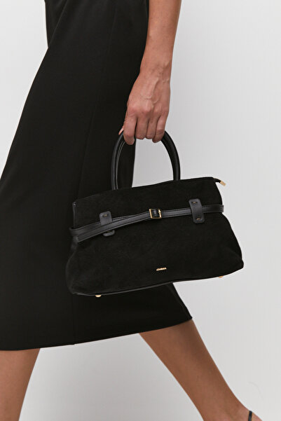 AKSWSUAR Çapraz Askılı Süet Çanta