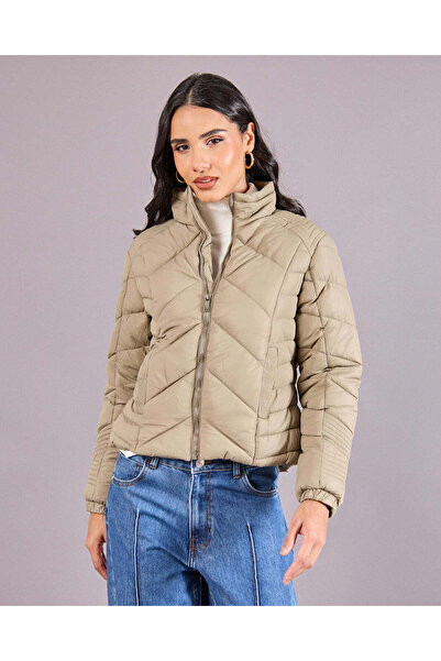 REDTAG Women Green Padded Jacket