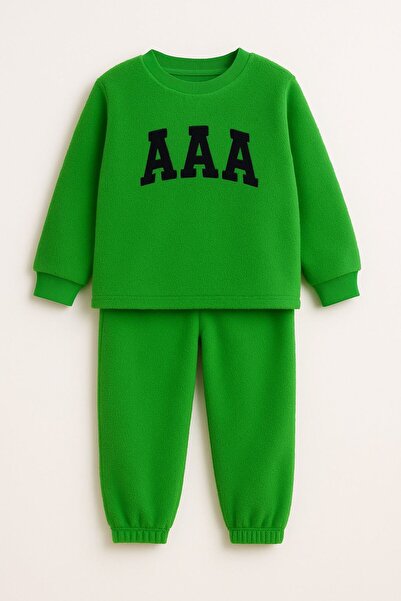 Oz Baby Embroidered Boys and Girls Unisex Feather Plush Fleece 2-Piece Set