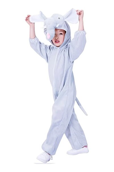 Toybox زي الفيل، أزياء حيوانات للأطفال، ملابس تنكرية للأولاد والبنات، مقاس كب...