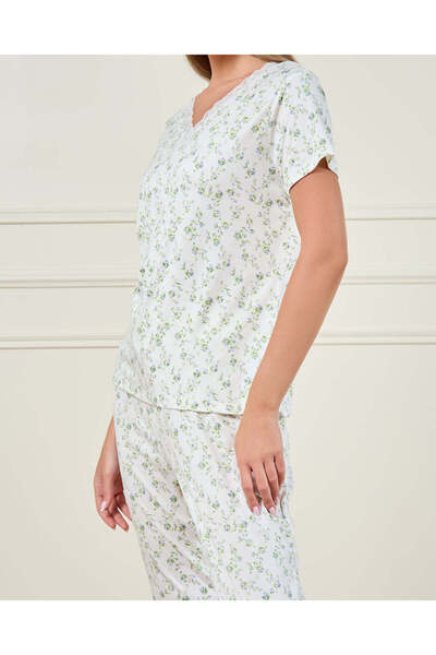 REDTAG Women White Printed Pyjama Set (2 Piece)