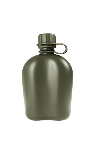 UBX Military water container for camping, 1 l, plastic, green