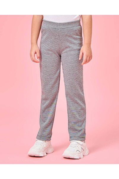 REDTAG Girls Black Checkered Pants