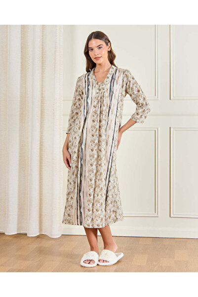 REDTAG قميص نوم نسائي مطبوع باللون البيج