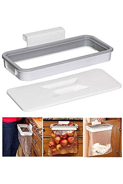 Generic Edencomer Hanging Trash Bag Holder with Lid, Hanging Trash Rack for Kitchen Cabinet, Storage Rack