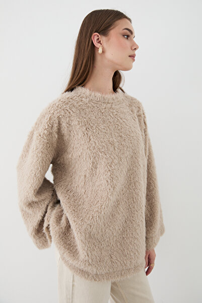 JASTE Women's Mink Oversized Plush Sweater