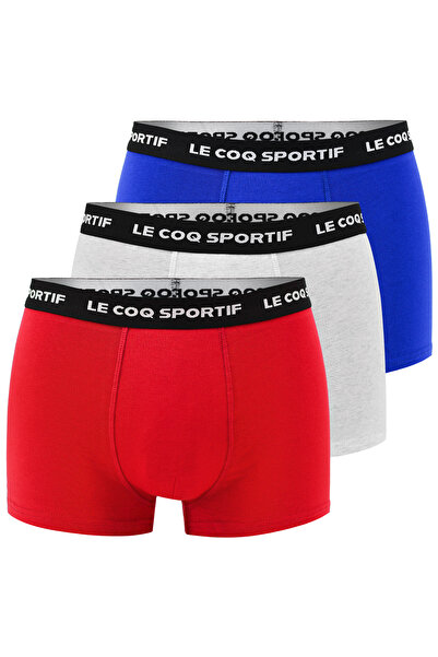 Le Coq Sportif Men's Cotton Boxer Shorts, Le Coq Sportif, Logo, Multicolor, set of 6 pieces