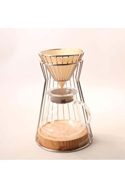 Seven Two Seven Cage-shaped Coffee Holder with Wooden Base