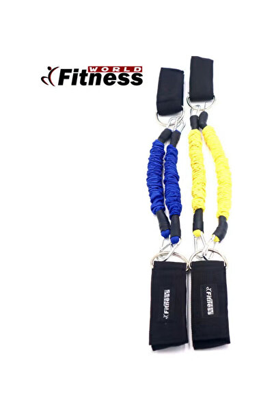 Fitness World Leg Strengthening Resistance Band Set with Ankle Straps, One Size