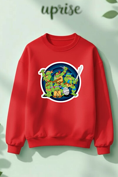 Vordevia Hanorac Turtle cu imprimeu Cotton 3 Thread B guler rotund O supradim...