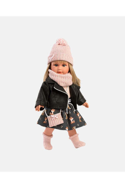 Llorens Papusa Llorens, Carla, cu fustita si geaca neagra, 40 cm - papusi deo...
