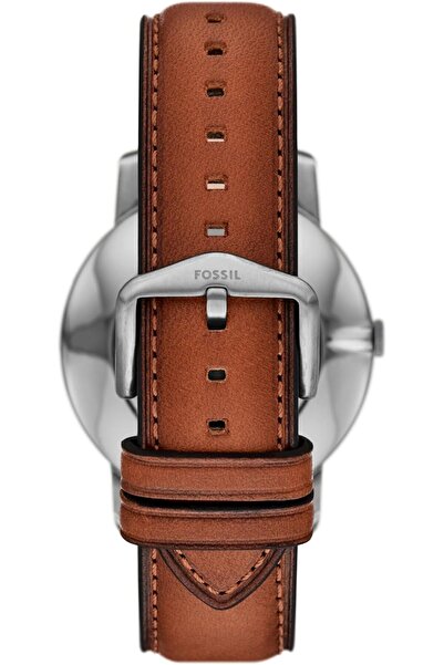 Fossil Minimalist Three-Hand Brown Leather Watch