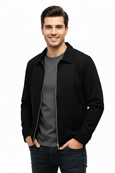 DYNAMO Men's Black Regular Fit Transitional Suede Sports Coat8091 Bgl-St05013