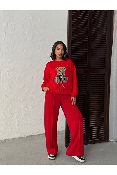 ADAMODA.RO Women's casual tracksuit with bear